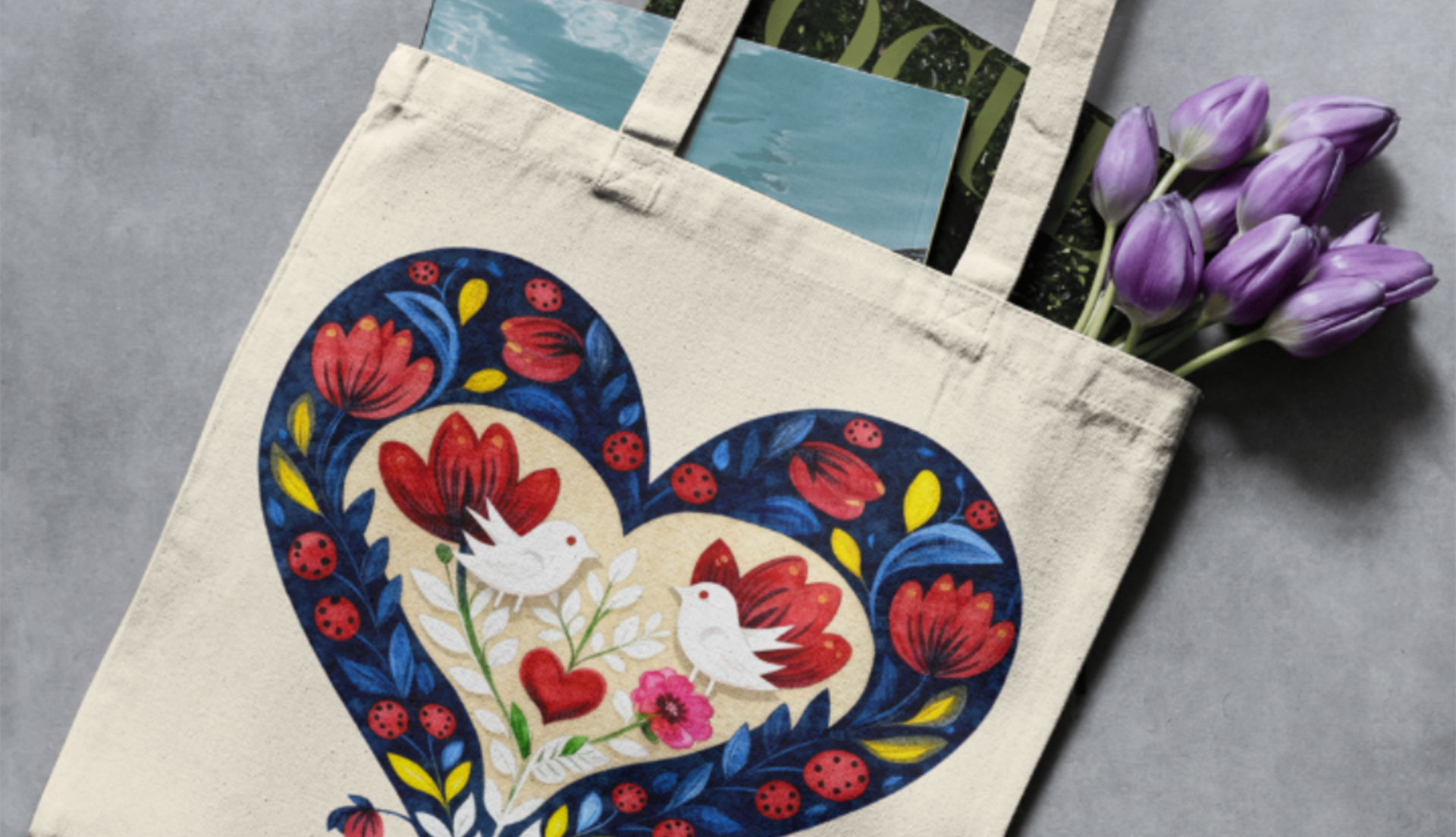 Love is Love Valentine's Tote Bag Painting
