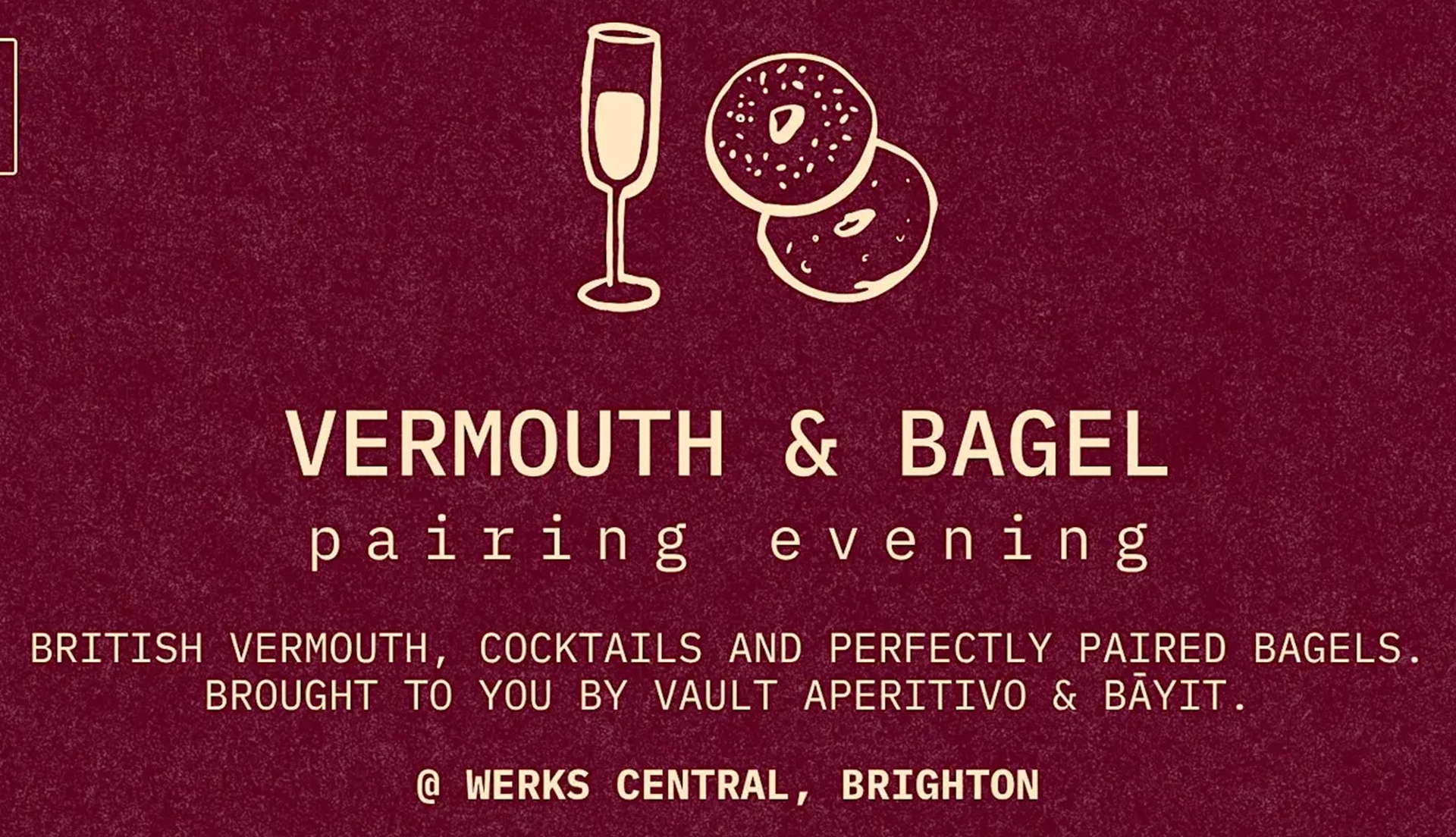 Vermouth and bagel pairing evening