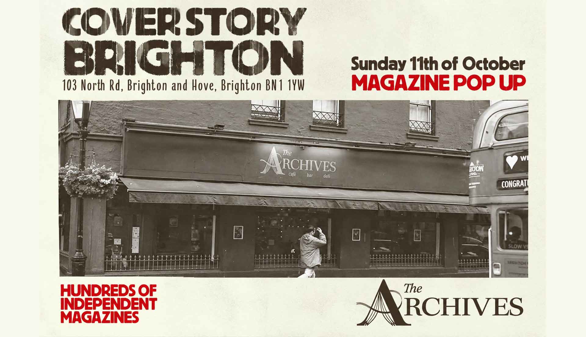 Cover Story Brighton at The Archives - Magazine Pop-Up